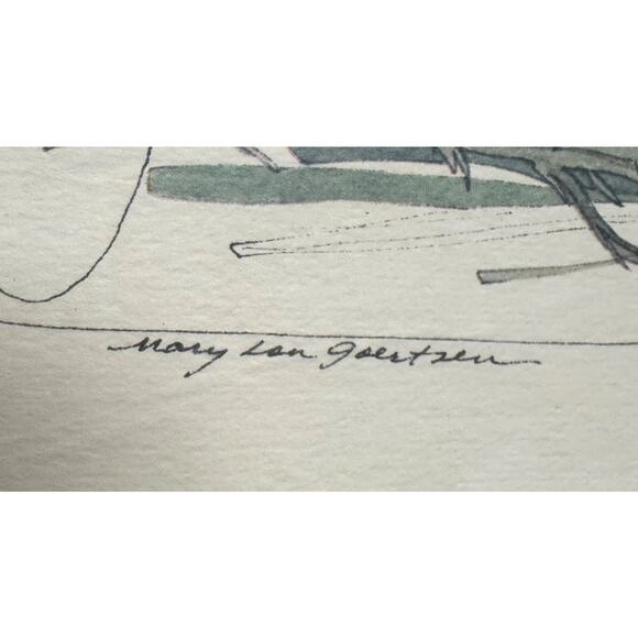 Mary Lou Goertzen Wildflower Bouquet Art Print Framed Vintage Floral Cottage - Picture 8 of 11